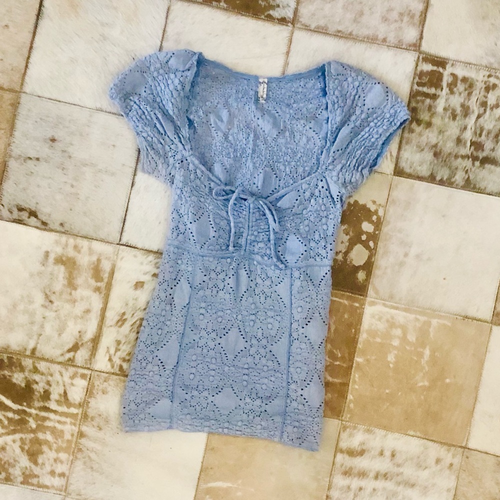 Intimately Mesh Blue Top
